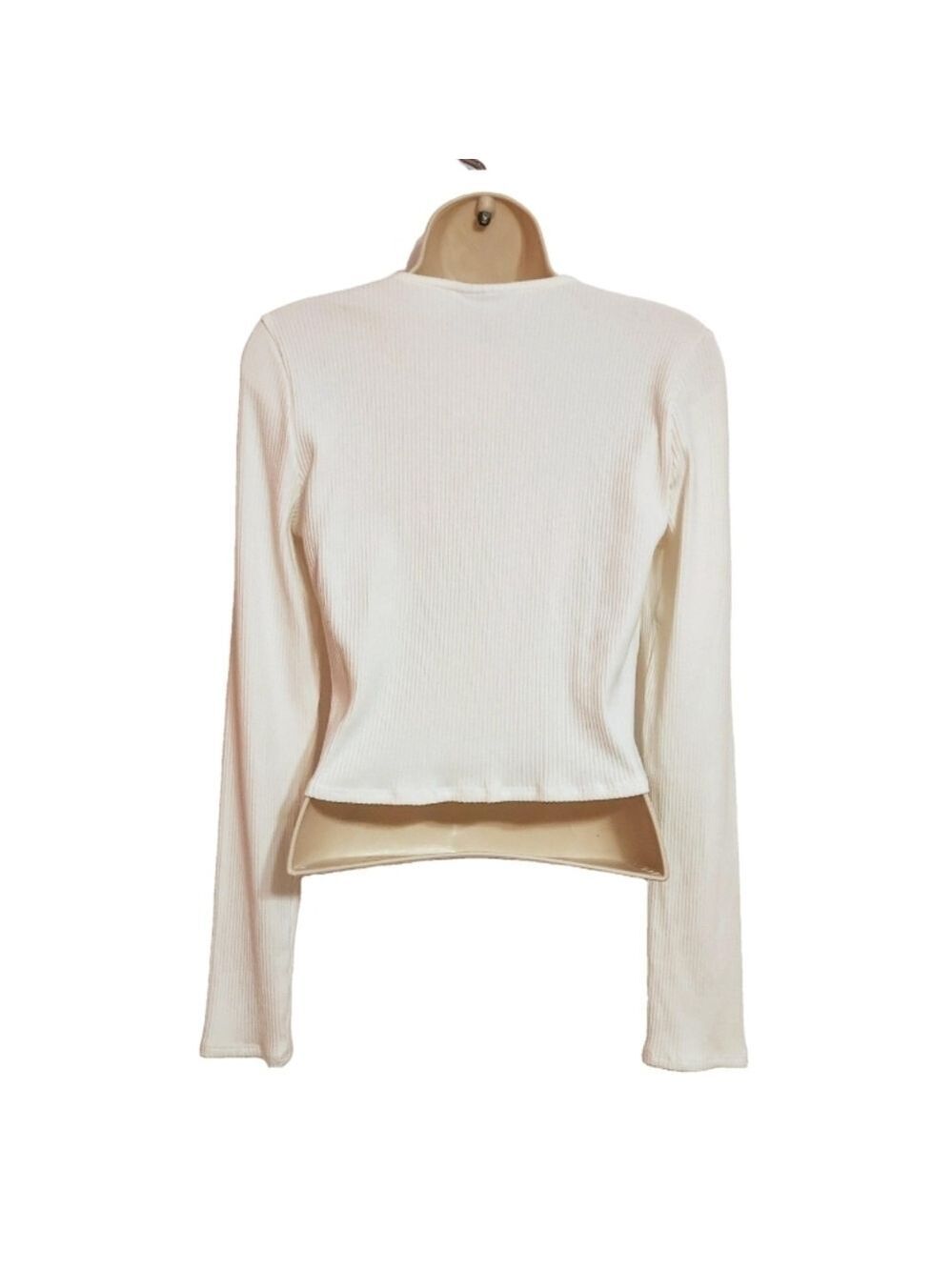 Just Polly Ivory Ribbed Knit Corset Top Extra Large - Picture 5 of 8